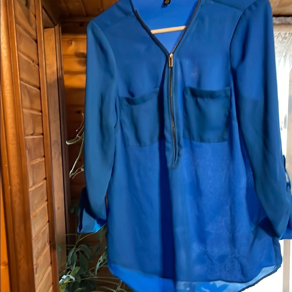 Elegant Blue Women's Top